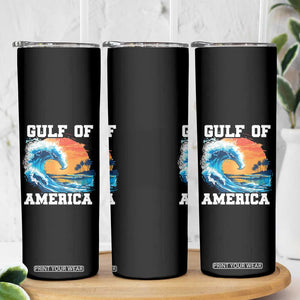 Gulf Of USA America Skinny Tumbler President Trump Funny Gulf Mexico Summer Vibes TS10 Print Your Wear