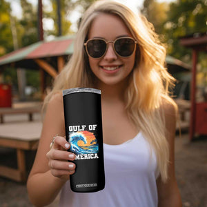 Gulf Of USA America Skinny Tumbler President Trump Funny Gulf Mexico Summer Vibes TS10 Print Your Wear