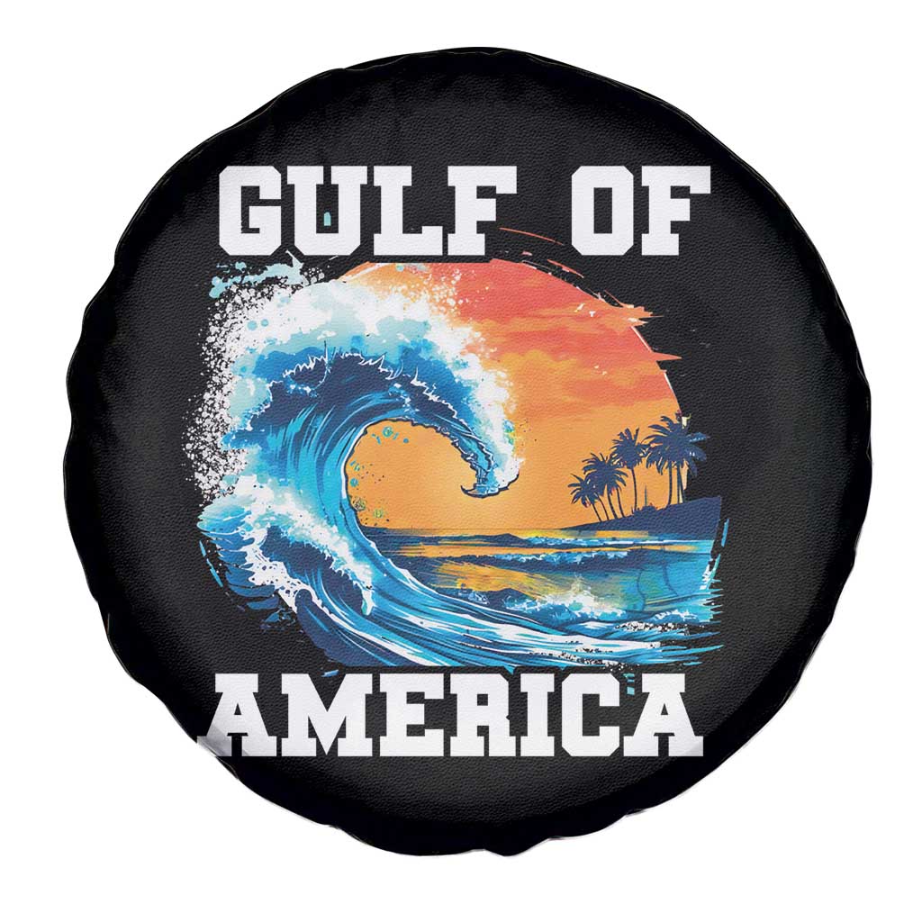 Gulf Of America Spare Tire Cover President Trump Funny Gulf Mexico Summer Vibes TS10 Print Your Wear