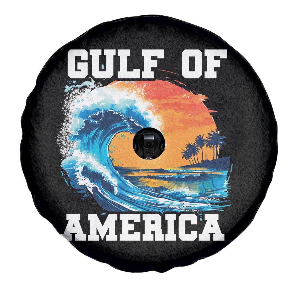 Gulf Of America Spare Tire Cover President Trump Funny Gulf Mexico Summer Vibes TS10 Print Your Wear