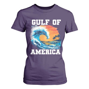 Gulf Of USA America T Shirt For Women President Trump 2025 Funny Gulf Mexico Summer Vibes TS10 Purple Print Your Wear