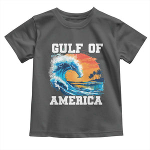 Gulf Of USA America Toddler T Shirt President Trump 2025 Funny Gulf Mexico Summer Vibes TS10 Dark Heather Print Your Wear