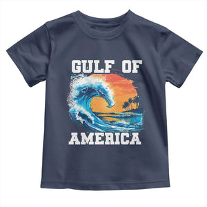 Gulf Of USA America Toddler T Shirt President Trump 2025 Funny Gulf Mexico Summer Vibes TS10 Navy Print Your Wear