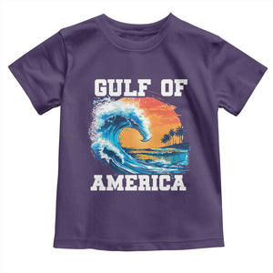 Gulf Of USA America Toddler T Shirt President Trump 2025 Funny Gulf Mexico Summer Vibes TS10 Purple Print Your Wear