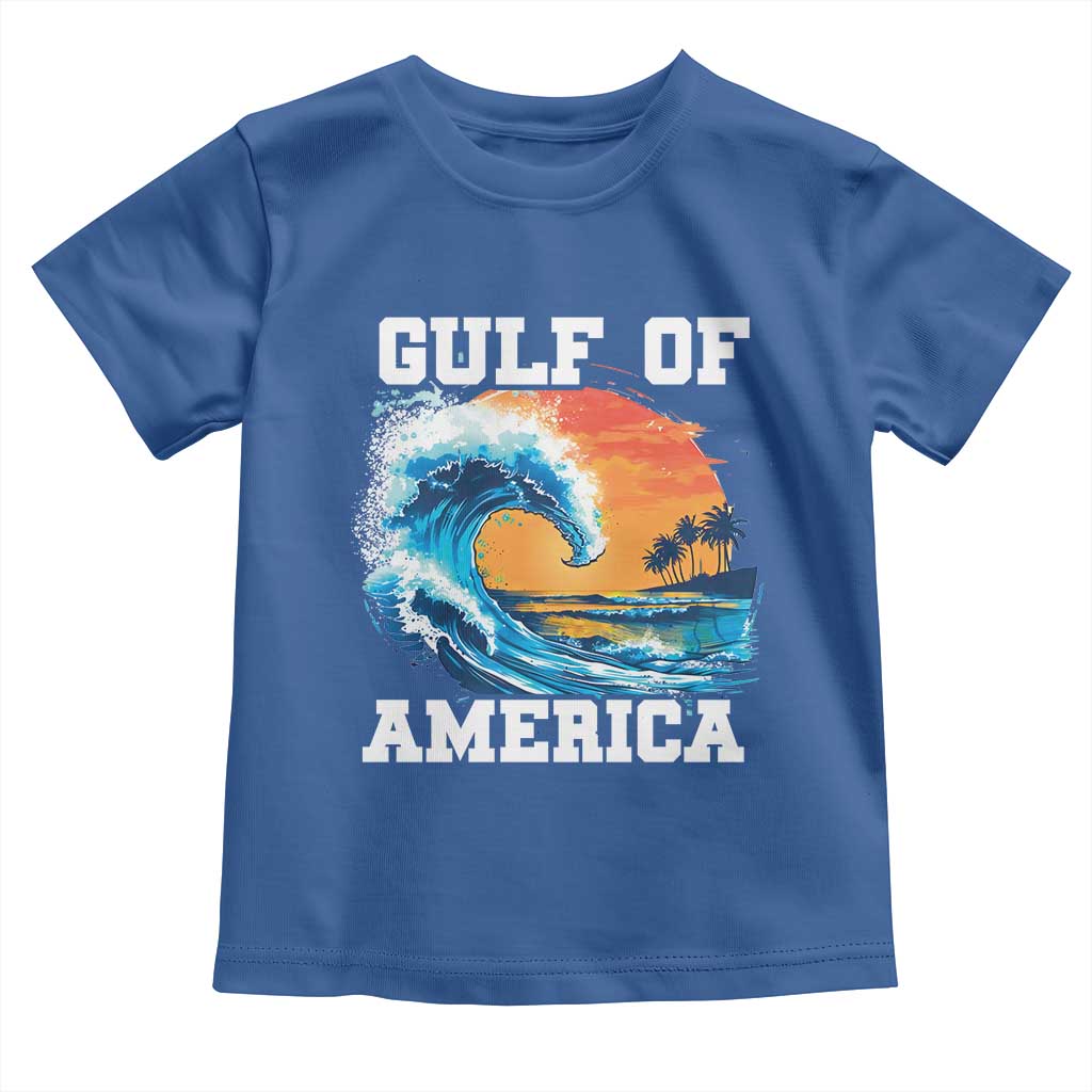 Gulf Of USA America Toddler T Shirt President Trump 2025 Funny Gulf Mexico Summer Vibes TS10 Royal Blue Print Your Wear