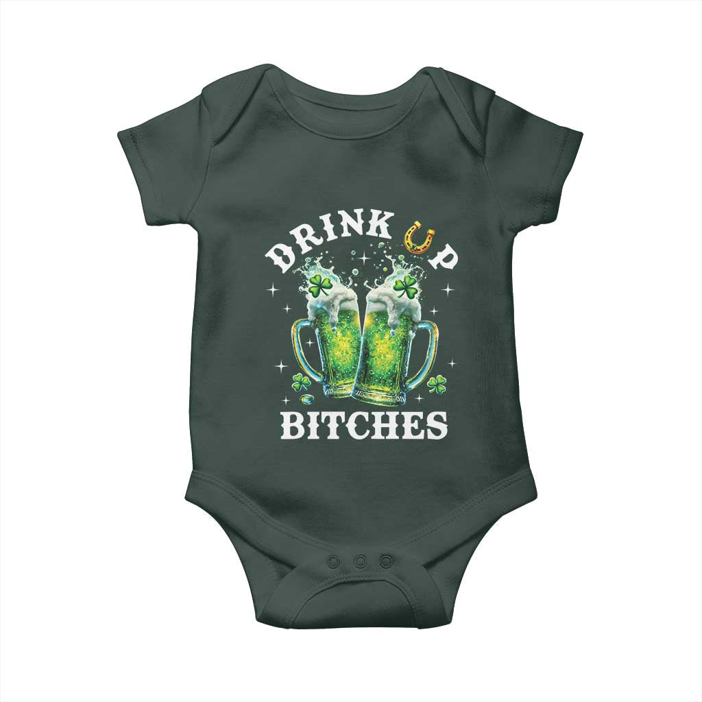 Drink Up Bitches Funny St Patricks Day Baby Onesie Irish Beer Lovers TS10 Print Your Wear