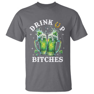 Drink Up Bitches Funny St Patricks Day T Shirt Irish Beer Lovers TS10 Charcoal Print Your Wear