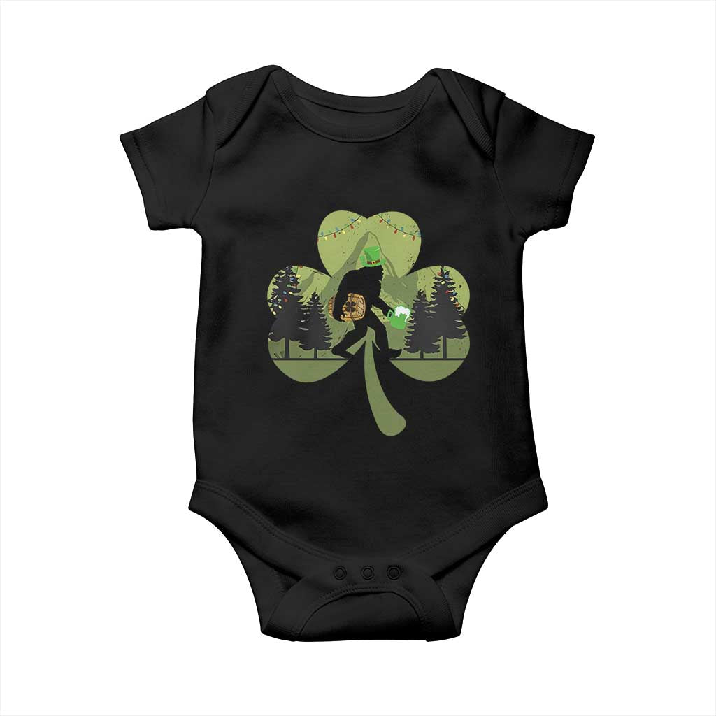 St Patricks Day Bigfoot Baby Onesie Sasquatch Irish Beer Lovers Shamrock Clover Leaf TS10 Black Print Your Wear
