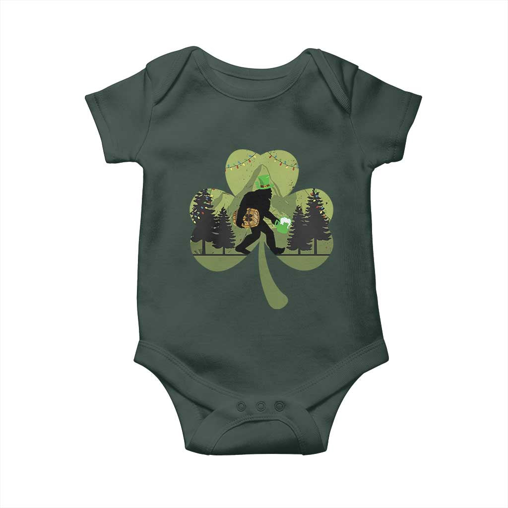 St Patricks Day Bigfoot Baby Onesie Sasquatch Irish Beer Lovers Shamrock Clover Leaf TS10 Print Your Wear