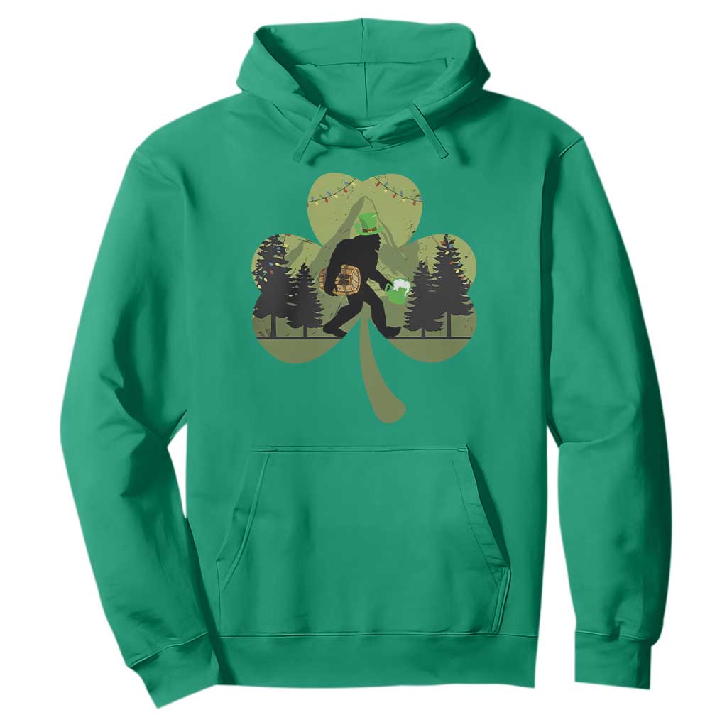 St Patricks Day Bigfoot Hoodie Sasquatch Irish Beer Lovers Shamrock Clover Leaf TS10 Irish Green Print Your Wear