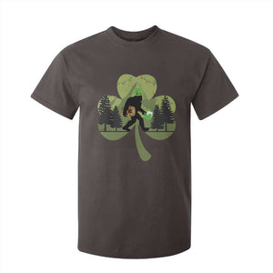 St Patricks Day Bigfoot T Shirt For Kid Sasquatch Irish Beer Lovers Shamrock Clover Leaf TS10 Dark Chocolate Print Your Wear