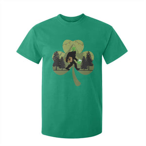 St Patricks Day Bigfoot T Shirt For Kid Sasquatch Irish Beer Lovers Shamrock Clover Leaf TS10 Irish Green Print Your Wear