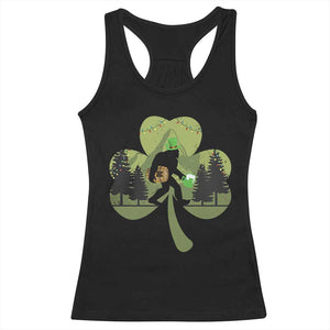 St Patricks Day Bigfoot Racerback Tank Top Sasquatch Irish Beer Lovers Shamrock Clover Leaf TS10 Black Print Your Wear
