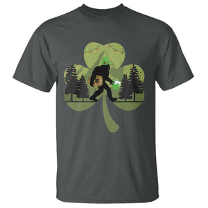 St Patricks Day Bigfoot T Shirt Sasquatch Irish Beer Lovers Shamrock Clover Leaf TS10 Dark Heather Print Your Wear
