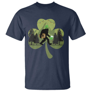 St Patricks Day Bigfoot T Shirt Sasquatch Irish Beer Lovers Shamrock Clover Leaf TS10 Navy Print Your Wear