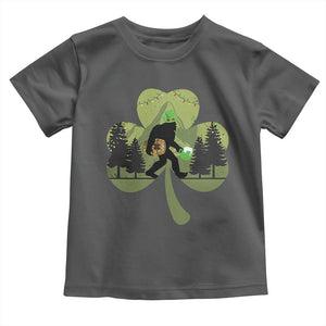 St Patricks Day Bigfoot Toddler T Shirt Sasquatch Irish Beer Lovers Shamrock Clover Leaf TS10 Dark Heather Print Your Wear