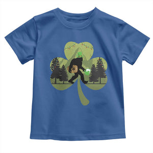 St Patricks Day Bigfoot Toddler T Shirt Sasquatch Irish Beer Lovers Shamrock Clover Leaf TS10 Royal Blue Print Your Wear