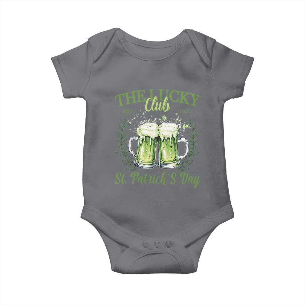 Irish Cat Eating Ramen Noodles Cute Anime St Patrick's Day Baby Onesie The Lucky Club TS10 Charcoal Print Your Wear