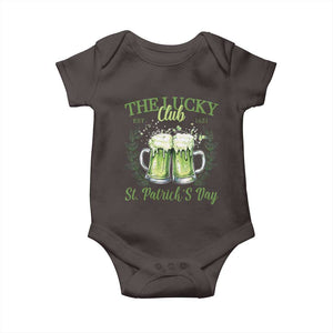 Irish Cat Eating Ramen Noodles Cute Anime St Patrick's Day Baby Onesie The Lucky Club TS10 Dark Chocolate Print Your Wear