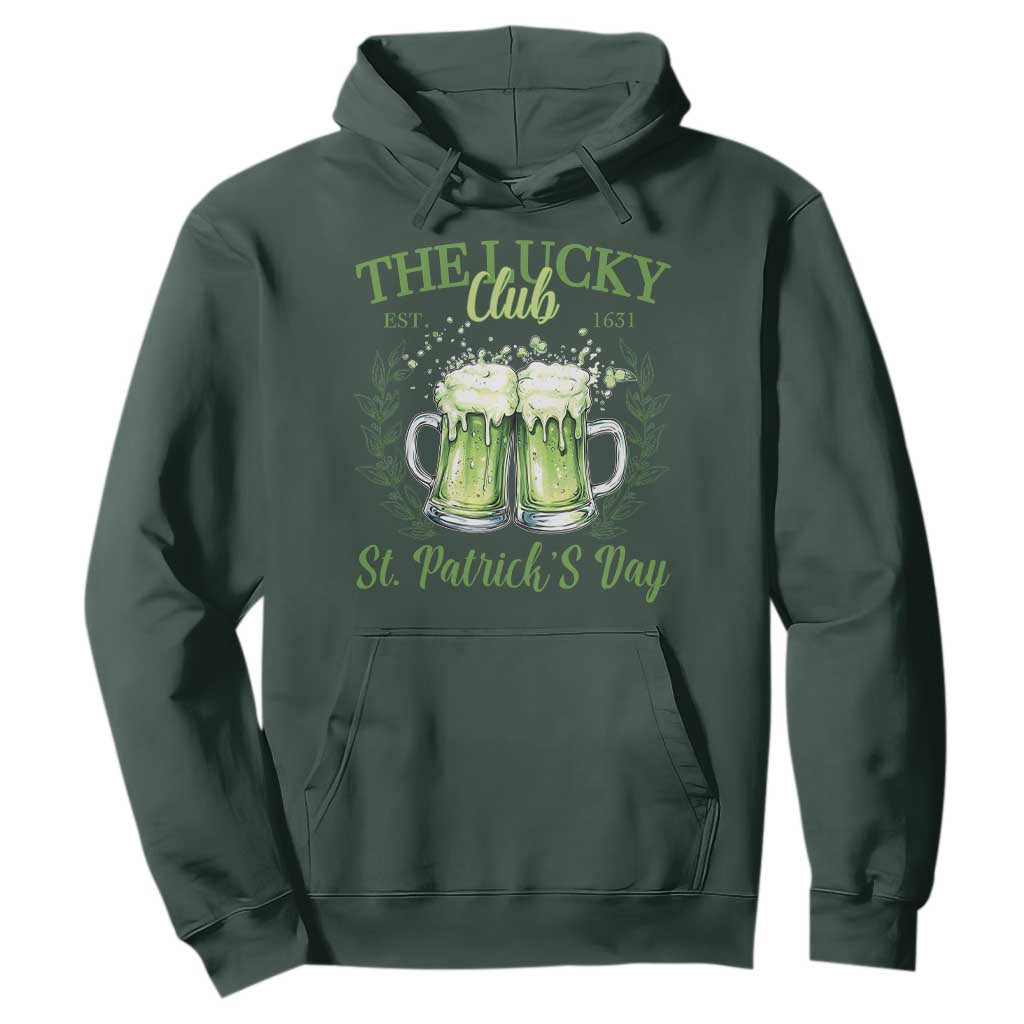 Irish Cat Eating Ramen Noodles Cute Anime St Patrick's Day Hoodie The Lucky Club TS10 Dark Forest Green Print Your Wear