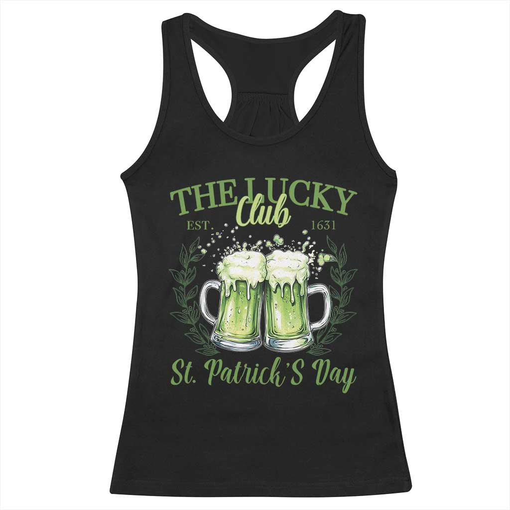 Irish Cat Eating Ramen Noodles Cute Anime St Patrick's Day Racerback Tank Top The Lucky Club TS10 Black Print Your Wear