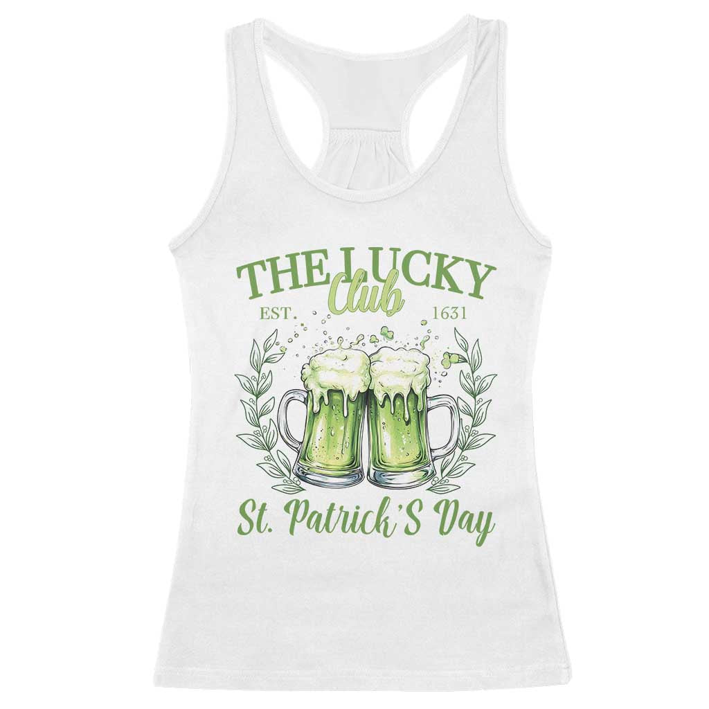 Irish Cat Eating Ramen Noodles Cute Anime St Patrick's Day Racerback Tank Top The Lucky Club TS10 White Print Your Wear
