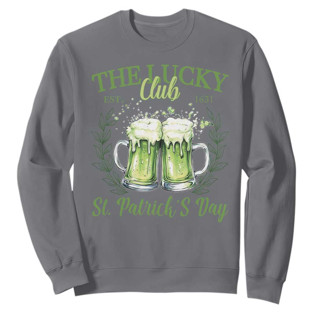 Irish Cat Eating Ramen Noodles Cute Anime St Patrick's Day Sweatshirt The Lucky Club TS10 Charcoal Print Your Wear