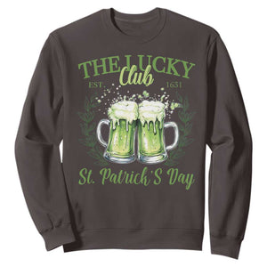 Irish Cat Eating Ramen Noodles Cute Anime St Patrick's Day Sweatshirt The Lucky Club TS10 Dark Chocolate Print Your Wear