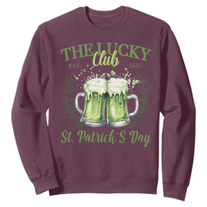 Irish Cat Eating Ramen Noodles Cute Anime St Patrick's Day Sweatshirt The Lucky Club TS10 Maroon Print Your Wear