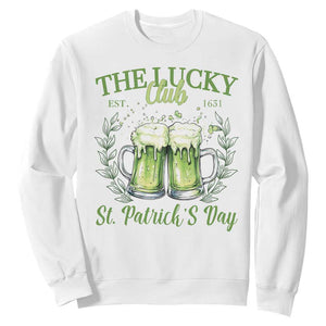 Irish Cat Eating Ramen Noodles Cute Anime St Patrick's Day Sweatshirt The Lucky Club TS10 White Print Your Wear