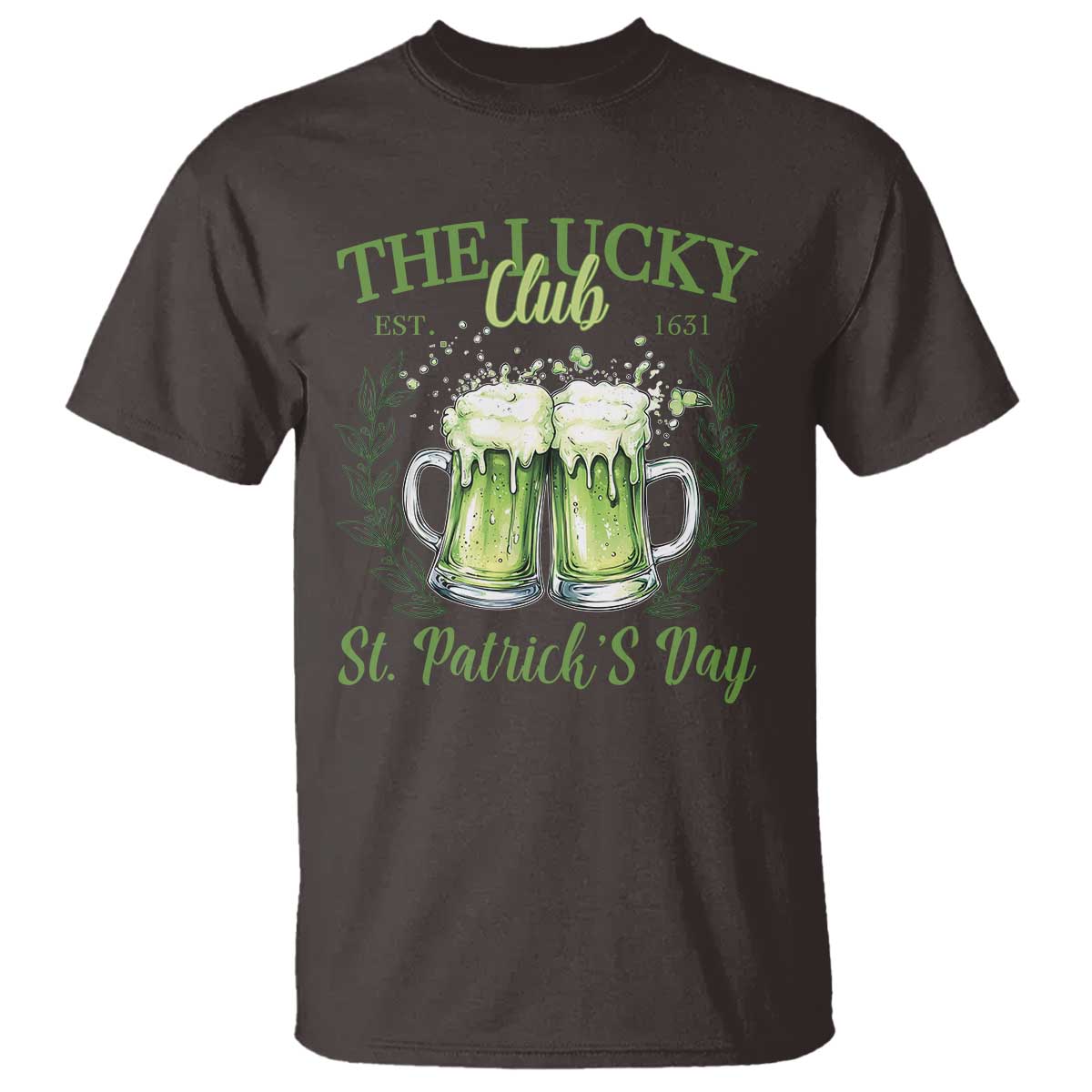 Irish Cat Eating Ramen Noodles Cute Anime St Patrick's Day T Shirt The Lucky Club TS10 Dark Chocolate Print Your Wear