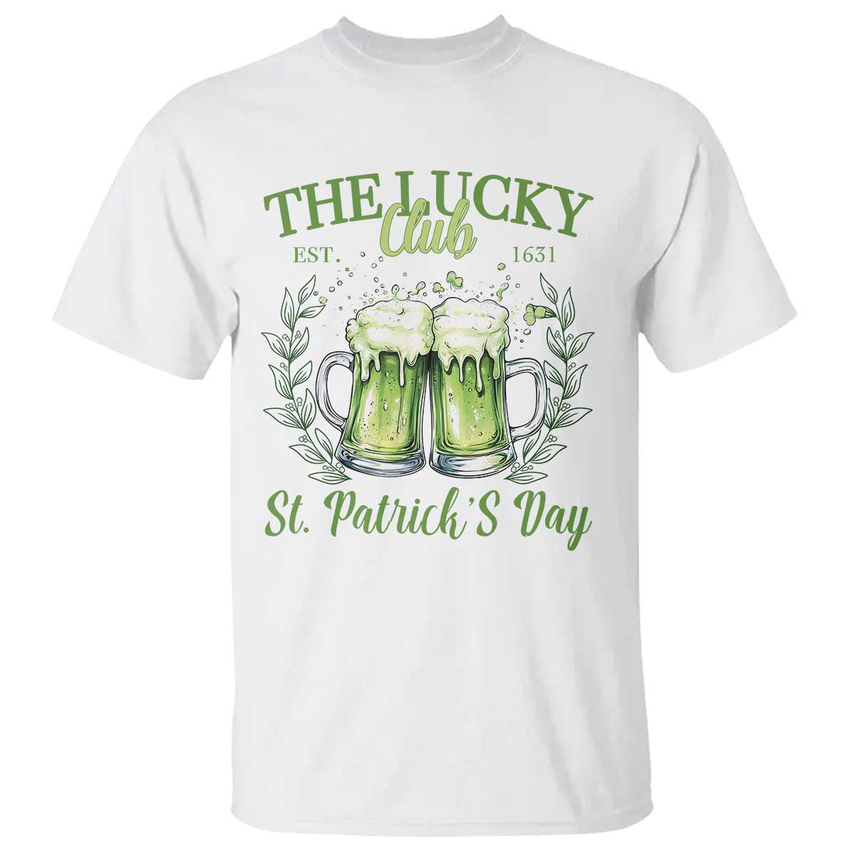 Irish Cat Eating Ramen Noodles Cute Anime St Patrick's Day T Shirt The Lucky Club TS10 White Print Your Wear