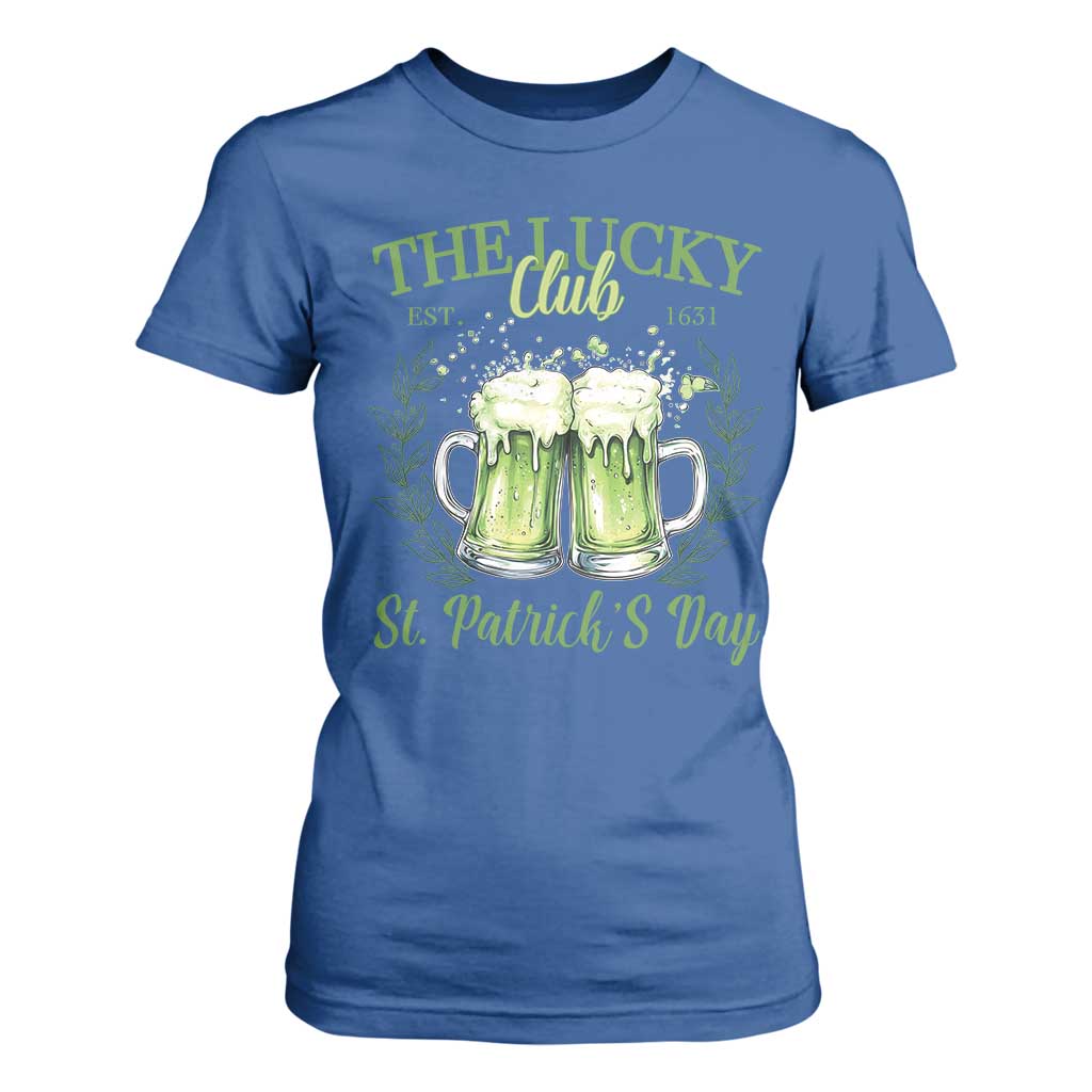 Irish Cat Eating Ramen Noodles Cute Anime St Patrick's Day T Shirt For Women The Lucky Club TS10 Royal Blue Print Your Wear