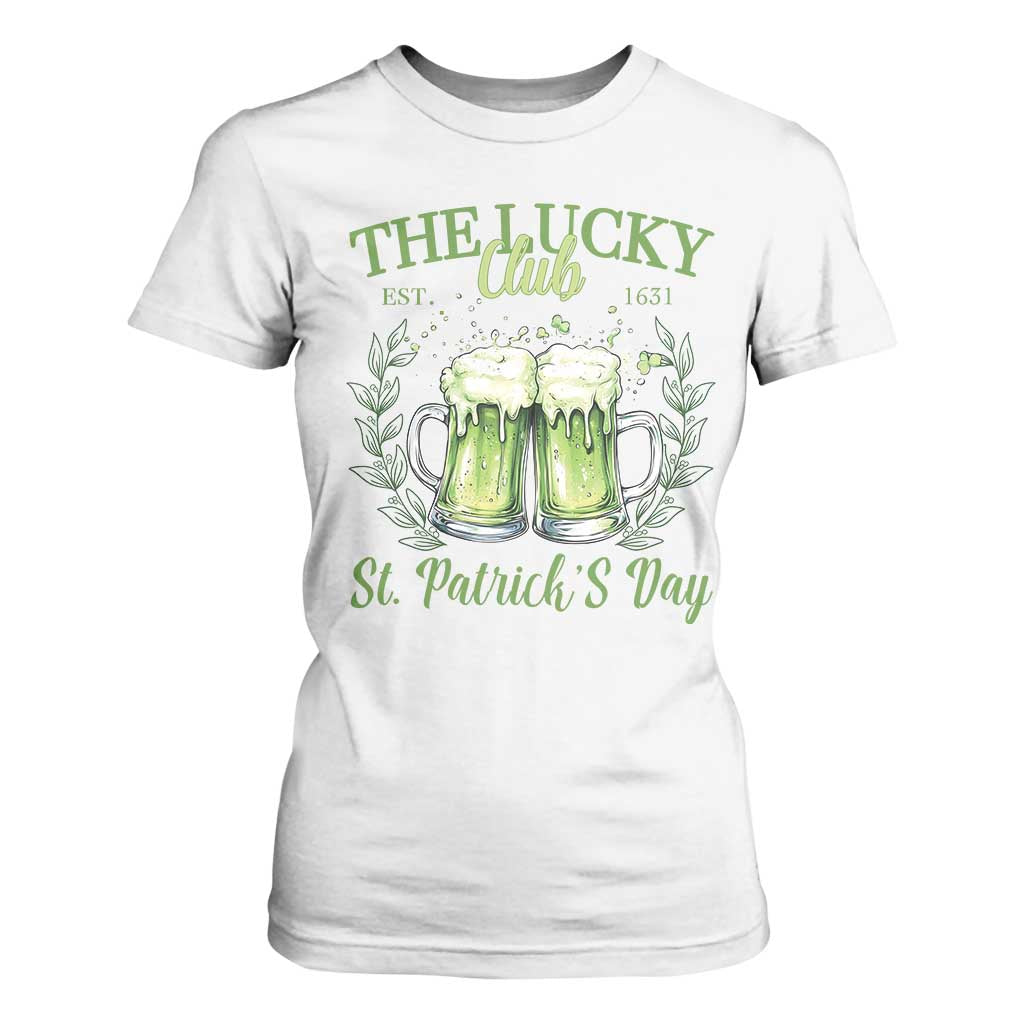 Irish Cat Eating Ramen Noodles Cute Anime St Patrick's Day T Shirt For Women The Lucky Club TS10 White Print Your Wear