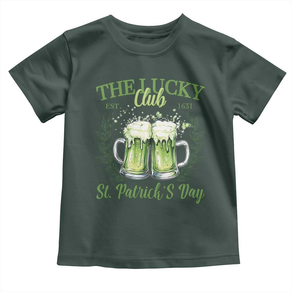 Irish Cat Eating Ramen Noodles Cute Anime St Patrick's Day Toddler T Shirt The Lucky Club TS10 Dark Forest Green Print Your Wear
