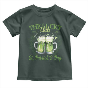 Irish Cat Eating Ramen Noodles Cute Anime St Patrick's Day Toddler T Shirt The Lucky Club TS10 Dark Forest Green Print Your Wear