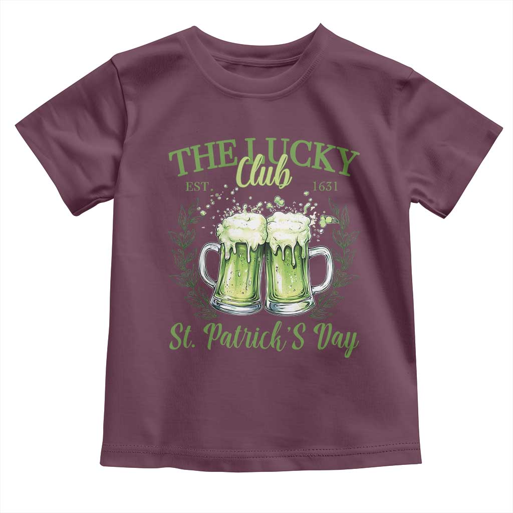 Irish Cat Eating Ramen Noodles Cute Anime St Patrick's Day Toddler T Shirt The Lucky Club TS10 Maroon Print Your Wear