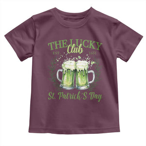 Irish Cat Eating Ramen Noodles Cute Anime St Patrick's Day Toddler T Shirt The Lucky Club TS10 Maroon Print Your Wear