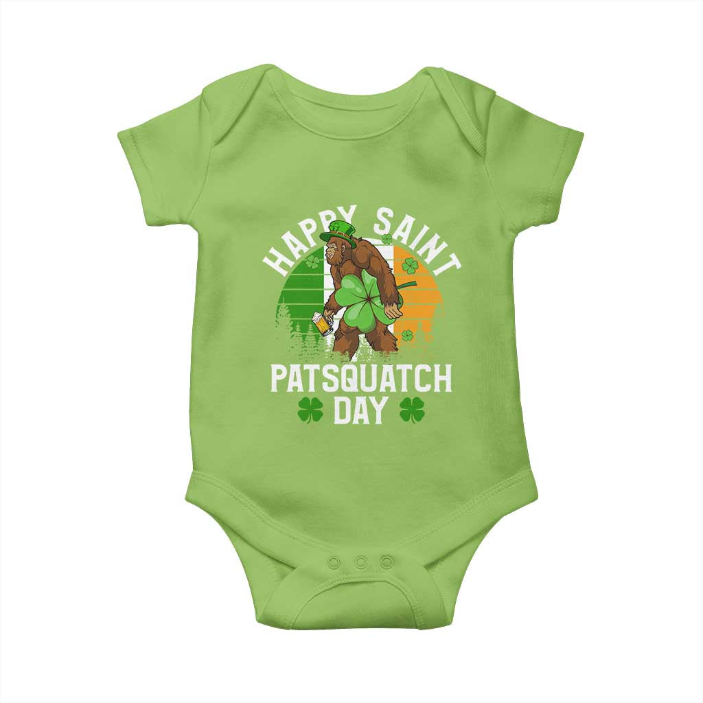 St Patricks Day Bigfoot Baby Onesie Irish Shamrock Sasquatch Beer Lovers TS10 Lime Print Your Wear