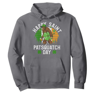 St Patricks Day Bigfoot Hoodie Irish Shamrock Sasquatch Beer Lovers TS10 Charcoal Print Your Wear