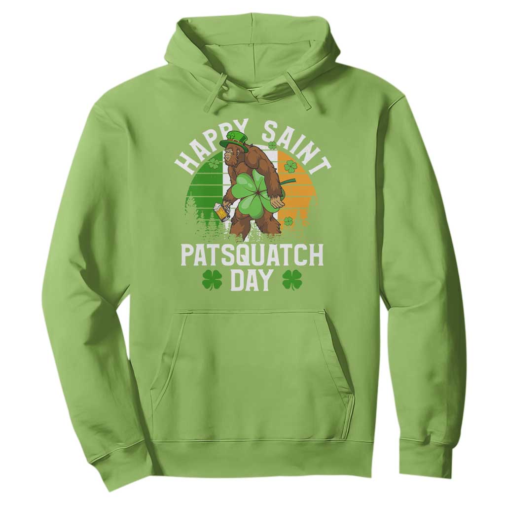 St Patricks Day Bigfoot Hoodie Irish Shamrock Sasquatch Beer Lovers TS10 Lime Print Your Wear