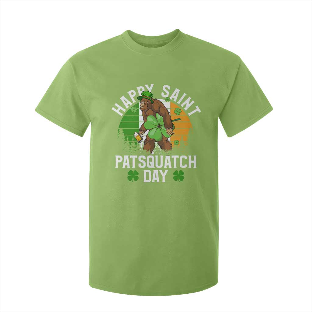 St Patricks Day Bigfoot T Shirt For Kid Irish Shamrock Sasquatch Beer Lovers TS10 Lime Print Your Wear