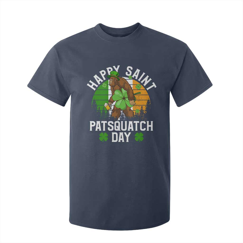 St Patricks Day Bigfoot T Shirt For Kid Irish Shamrock Sasquatch Beer Lovers TS10 Navy Print Your Wear