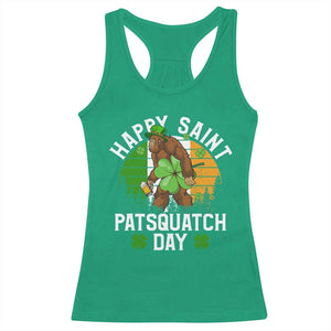 St Patricks Day Bigfoot Racerback Tank Top Irish Shamrock Sasquatch Beer Lovers TS10 Irish Green Print Your Wear