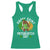 St Patricks Day Bigfoot Racerback Tank Top Irish Shamrock Sasquatch Beer Lovers TS10 Irish Green Print Your Wear