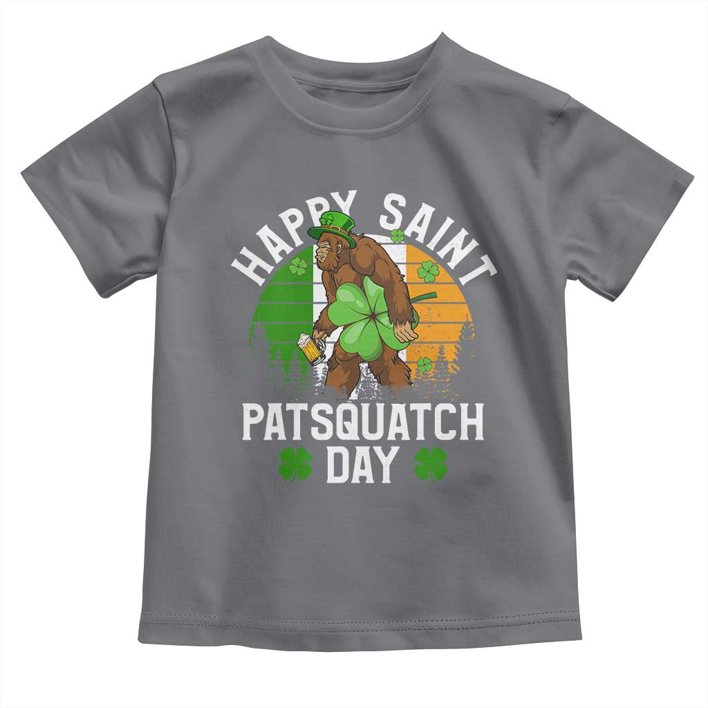 St Patricks Day Bigfoot Toddler T Shirt Irish Shamrock Sasquatch Beer Lovers TS10 Charcoal Print Your Wear