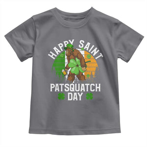 St Patricks Day Bigfoot Toddler T Shirt Irish Shamrock Sasquatch Beer Lovers TS10 Charcoal Print Your Wear