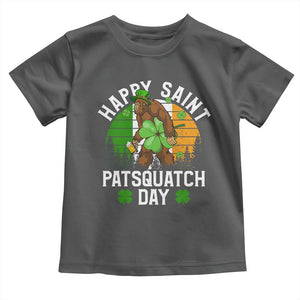 St Patricks Day Bigfoot Toddler T Shirt Irish Shamrock Sasquatch Beer Lovers TS10 Dark Heather Print Your Wear