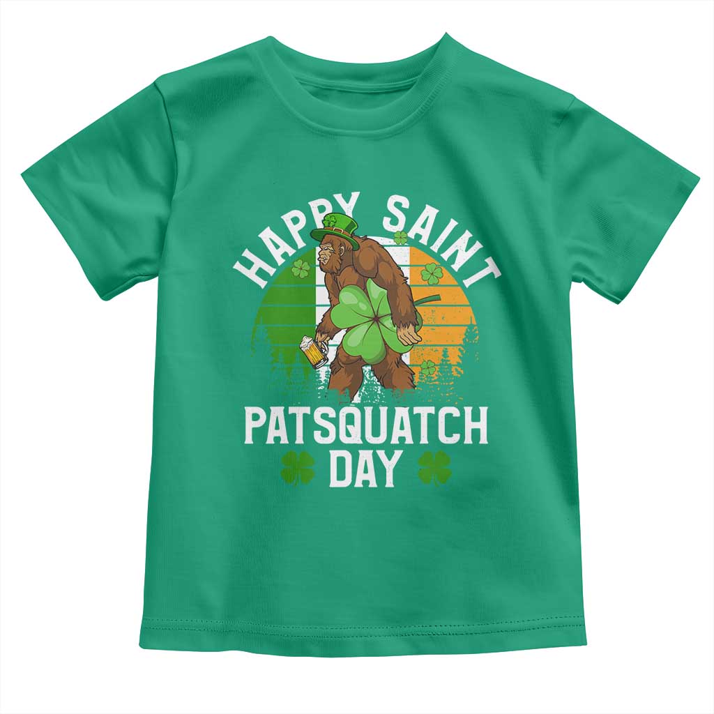 St Patricks Day Bigfoot Toddler T Shirt Irish Shamrock Sasquatch Beer Lovers TS10 Irish Green Print Your Wear