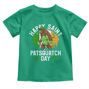 St Patricks Day Bigfoot Toddler T Shirt Irish Shamrock Sasquatch Beer Lovers TS10 Irish Green Print Your Wear